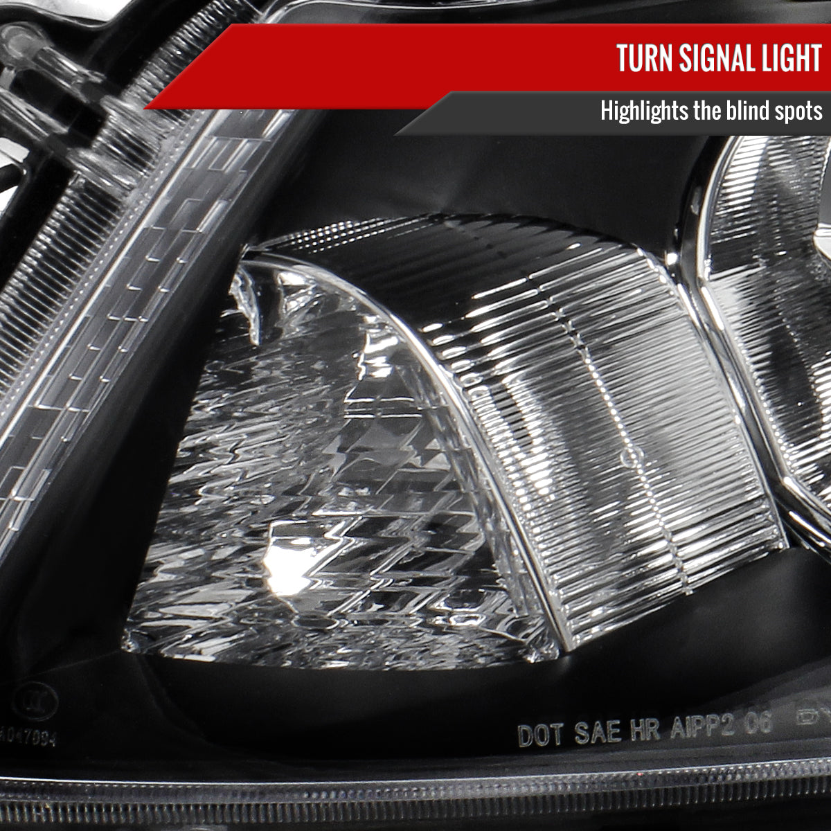 Spec-D 08-12 Honda Accord Sedan Headlights OEM Style Crystal Black