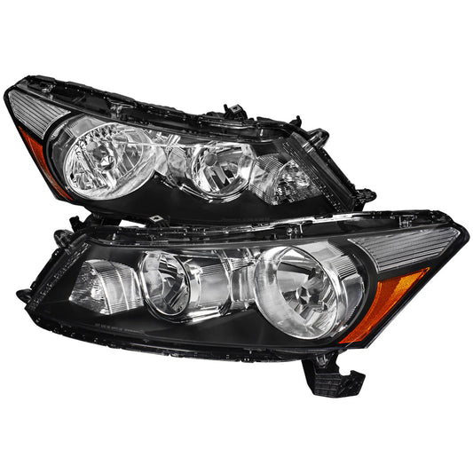 Spec-D 08-12 Honda Accord Sedan Headlights OEM Style Crystal Black