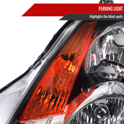 Spec-D 07-09 Nissan Altima 4DR Headlights Amber Reflectors Black