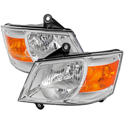 Spec-D 08-10 Dodge Grand Caravan Headlights OEM Style Chrome/Clear
