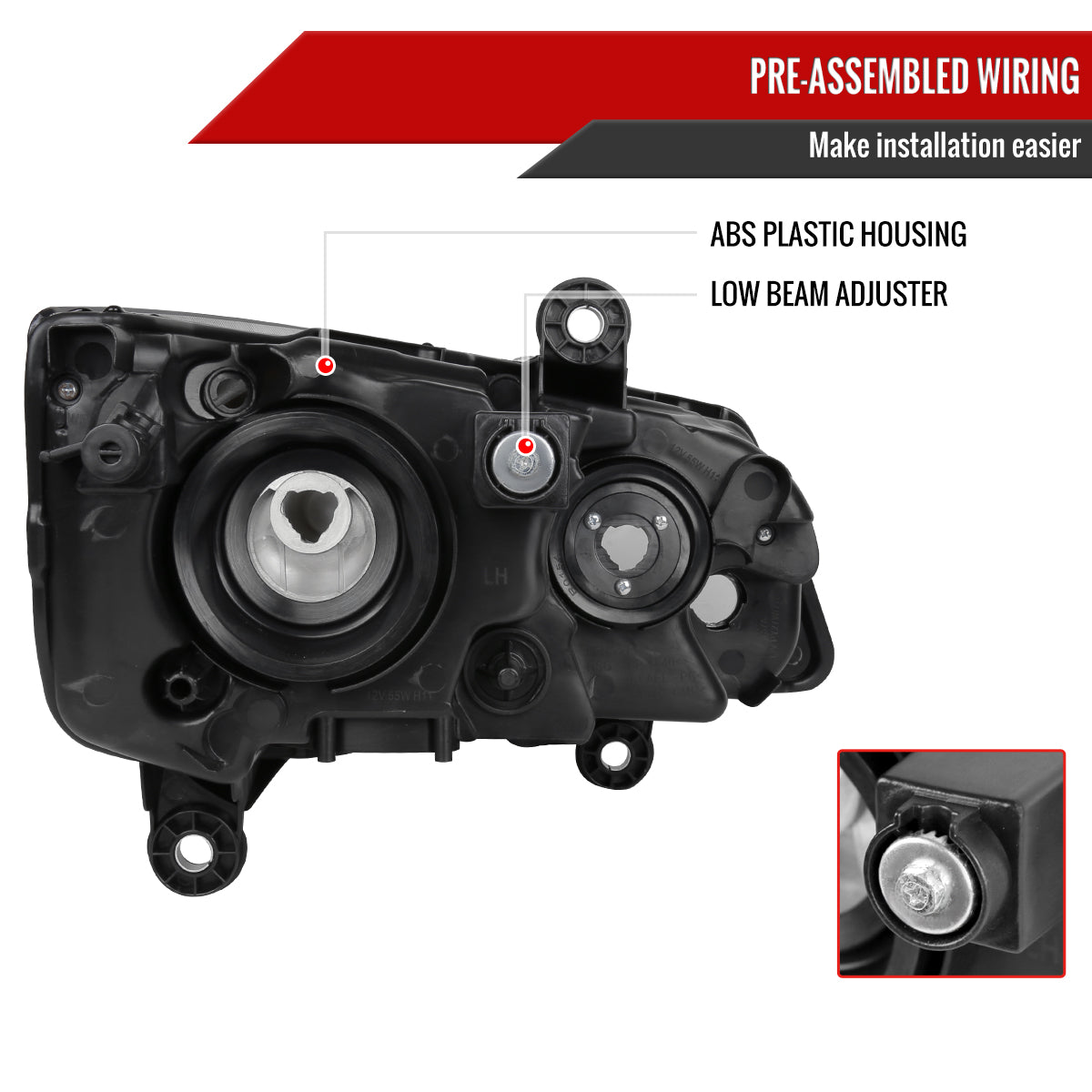 Spec-D 11-18 Grand Caravan Chrysler Town/Country Headlights OEM Style