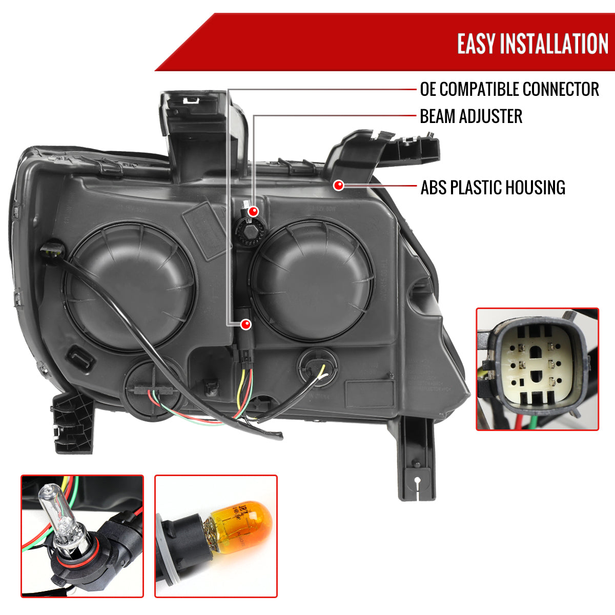 Spec-D 15-22 Chevy Colorado Headlights OEM Style Black/Smoked Lens