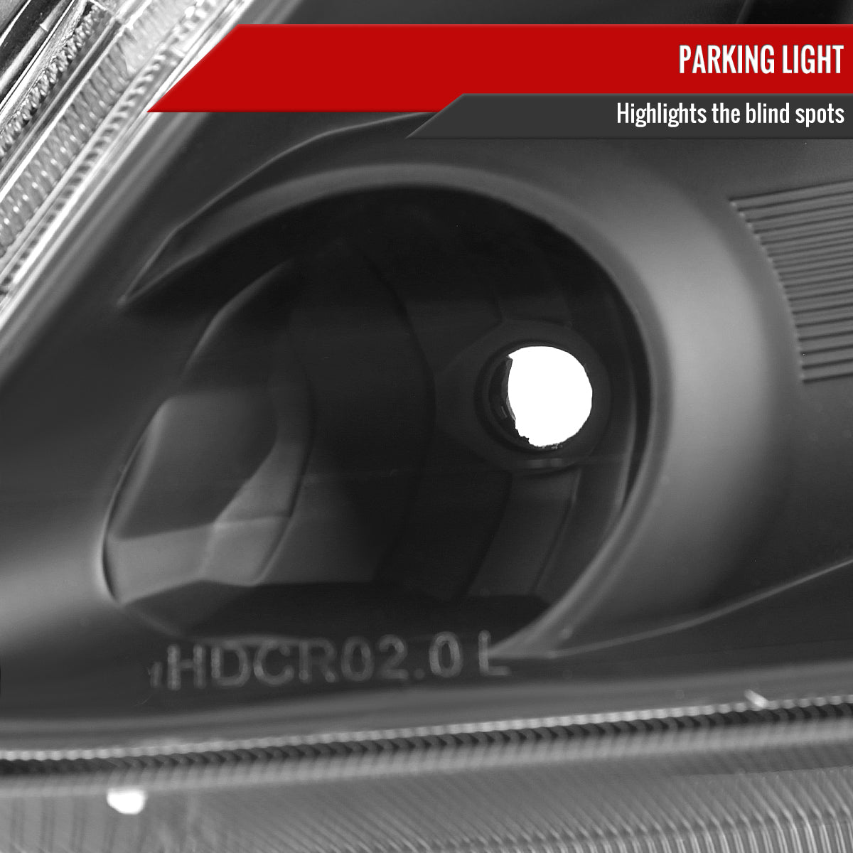 Spec-D 02-04 Honda CR-V Headlights OEM Style Black Amber