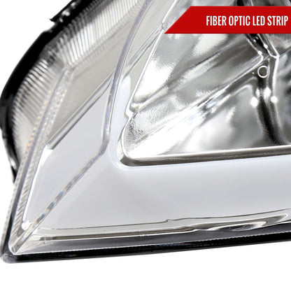 Spec-D 06-11 Honda Civic 4DR 4DR OE Style LED Strip Headlights Chrome