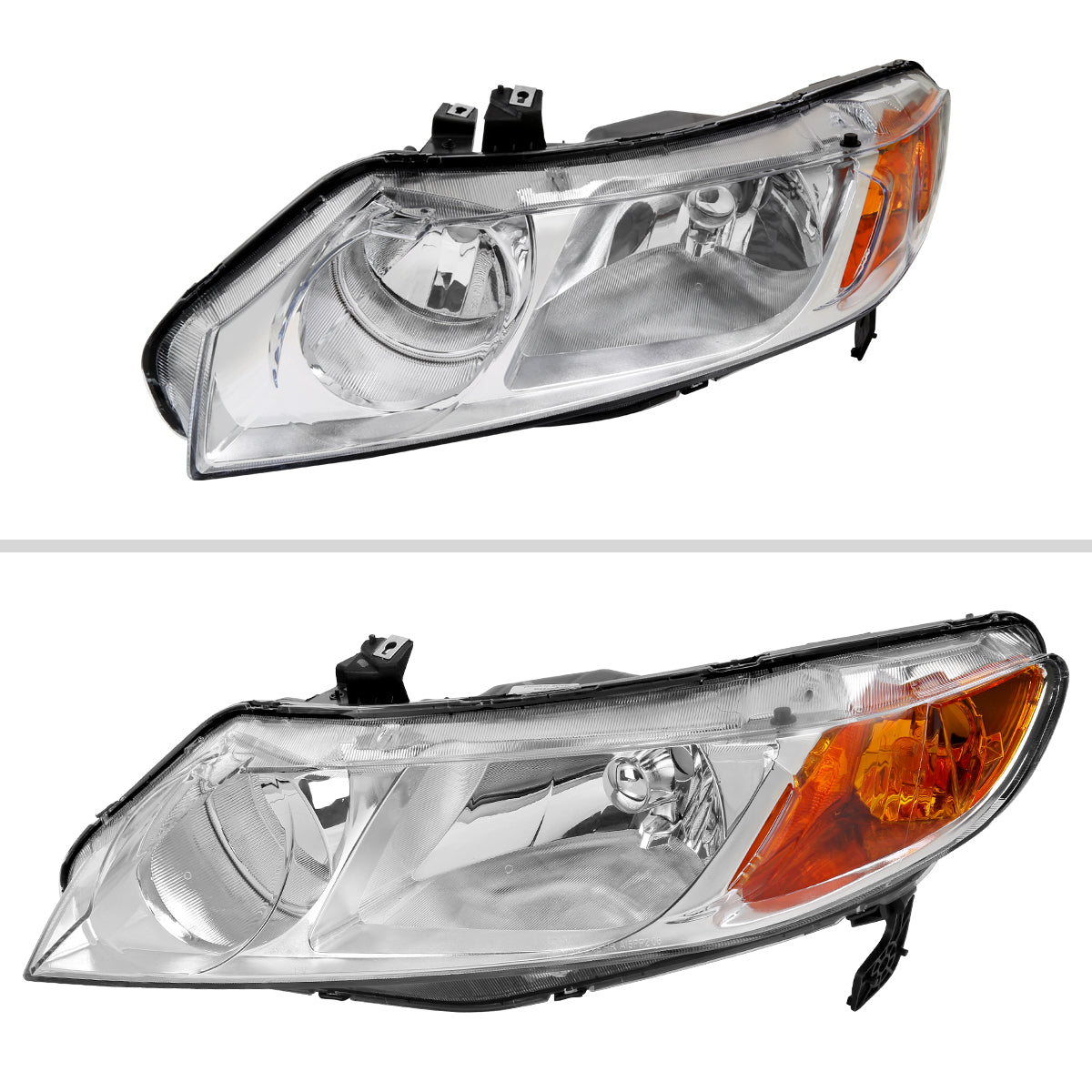 Spec-D 06-11 Honda Civic 4DR Headlights OEM Style Chrome