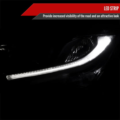 Spec-D 16-21 Honda Civic Headlights OEM Style Projector Black.