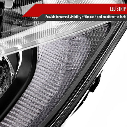 Spec-D 16-21 Honda Civic Headlights OEM Style Projector Black.