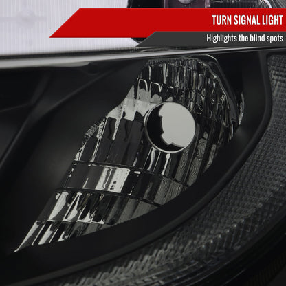 Spec-D 16-21 Honda Civic Headlights LED Strip OEM Style Black/Smoked