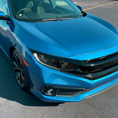 Spec-D 16-21 Honda Civic Headlights LED Strip OEM Style Black/Smoked