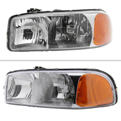 Spec-D 99-06 GMC Sierra/Yukon XL Crystal Headlights Chrome