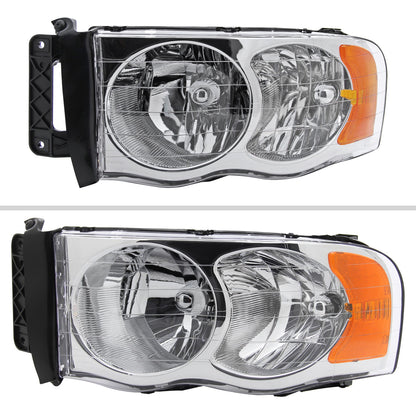 Spec-D 02-05 Ram 1500/ 03-05 Ram 2500 3500 Headlights OEM Style Chrome