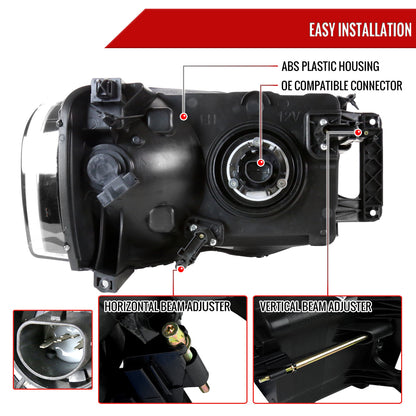 Spec-D 02-05 Ram 1500/03-05 Ram 2500 3500 Headlights OEM Style Smoked