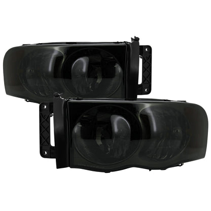 Spec-D 02-05 Ram 1500/03-05 Ram 2500 3500 Headlights OEM Style Smoked