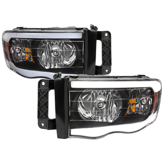 Spec-D 03-05 Ram 1500 2500 3500 Headlights OEM Style Tube Matte
