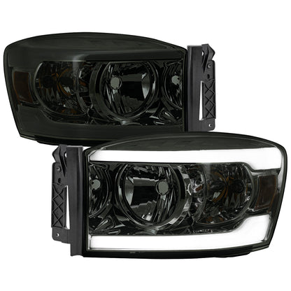 Spec-D 06-08 Ram 1500/06-09 Ram 2500 3500 Headlights Smoked