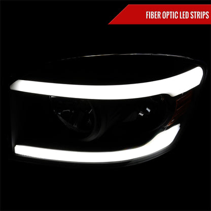 Spec-D 06-08 Ram 1500 2500 3500 Headlights LED Tube OEM Style Black