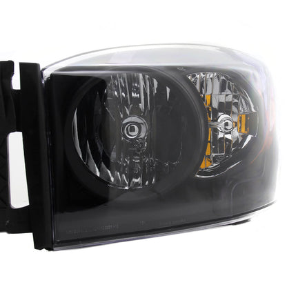 Spec-D 06-08 Ram 1500/06-09 Ram 2500 3500 Headlights OEM Style Black
