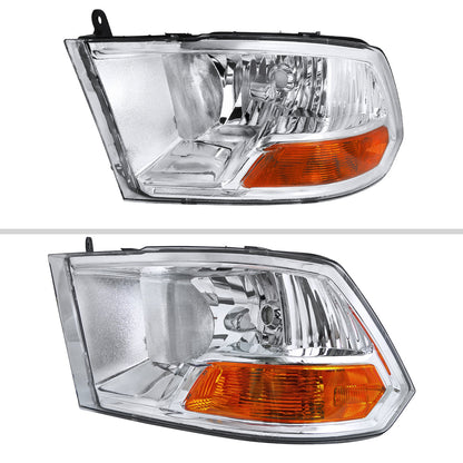 Spec-D 10-18 Dodge Ram/ 19-21 Ram Classic Dual Style Headlights Chrome