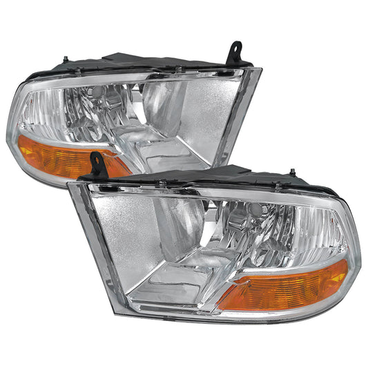 Spec-D 10-18 Dodge Ram/ 19-21 Ram Classic Dual Style Headlights Chrome