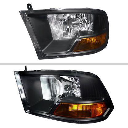 Spec-D 10-18 Ram 1500 2500 3500 /19-21 Ram Classic Headlights Black