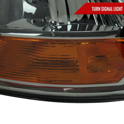 Spec-D 10-18 Ram 1500 2500 3500 Ram Classic Headlights OEM Quad Smoked