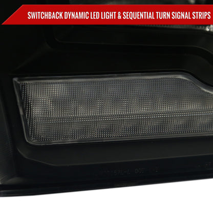 Spec-D 10-18 Dodge Ram/ 19-21 Ram Classic SEQ Bar Headlights Black