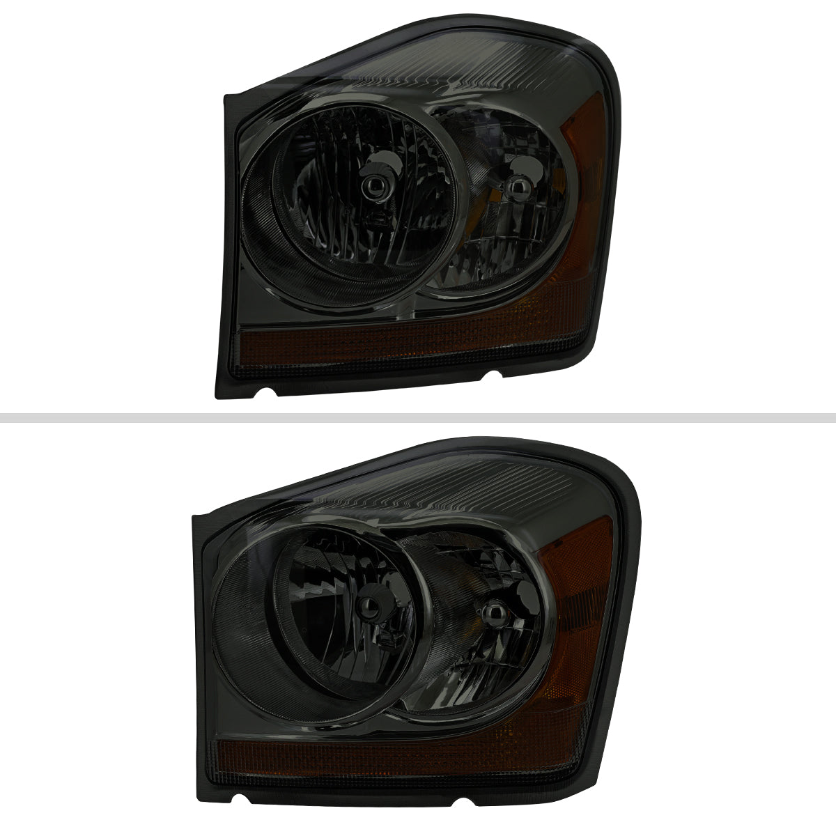 Spec-D 04-06 Dodge Durango OE Style Chrome w/ Smoked Lens Headlights