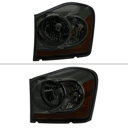 Spec-D 04-06 Dodge Durango OE Style Chrome w/ Smoked Lens Headlights