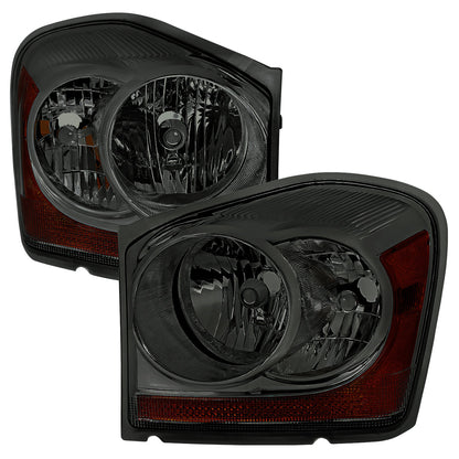 Spec-D 04-06 Dodge Durango OE Style Chrome w/ Smoked Lens Headlights