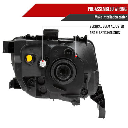 Spec-D 03-08 Honda Element Headlights OEM Style Matte Black