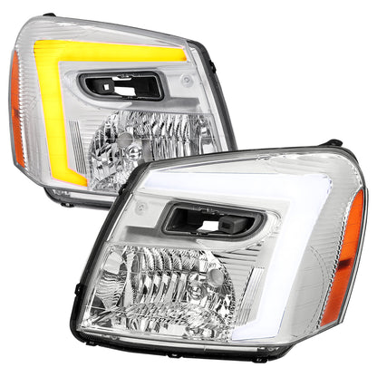 Spec-D 05-09 Equinox Headlights OEM Style Sequential LED Bar Chrome