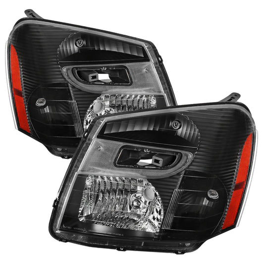 Spec-D 05-09 Chevy Equinox Headlights OEM Style Amber Reflector Black