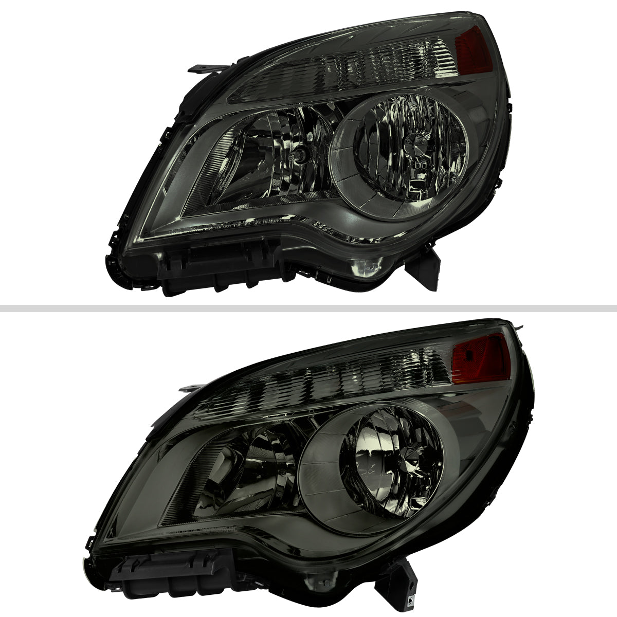 Spec-D 10-15 Chevy Equinox Headlights OEM Style Chrome/Smoked Lens