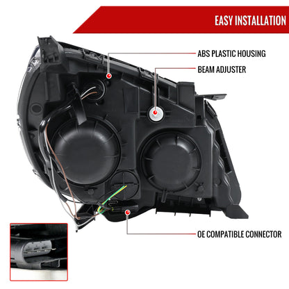 Spec-D 10-15 Chevy Equinox Headlights OEM Style Matte Black
