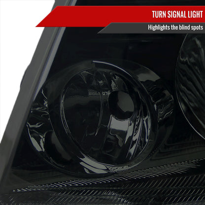 Spec-D 04-08 Ford F-150 Mark LT Headlights OEM Style Smoked/Amber