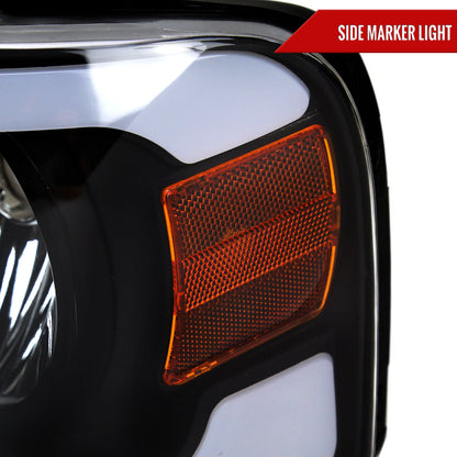 Spec-D 04-08 F-150/06-08 Lincoln Mark LT Headlights LED Strip Black