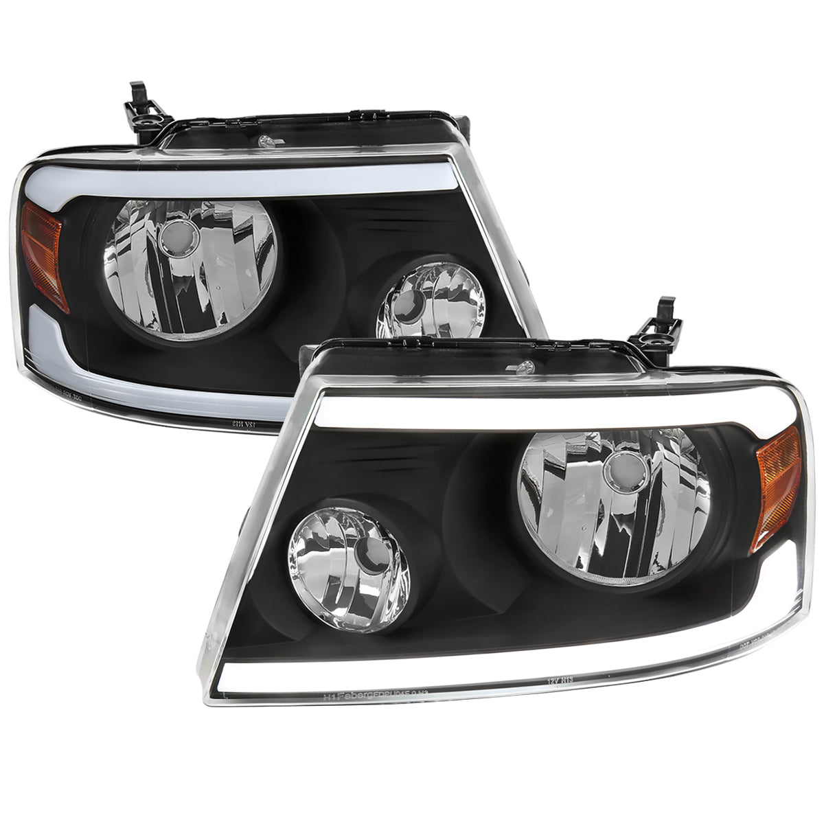 Spec-D 04-08 F-150/06-08 Lincoln Mark LT Headlights LED Strip Black