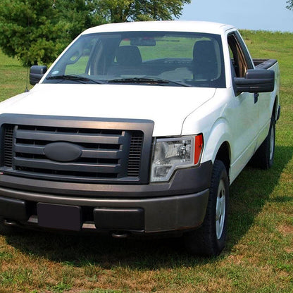 Spec-D 09-14 Ford F-150 LED Bar Headlights Amber Reflector Chrome