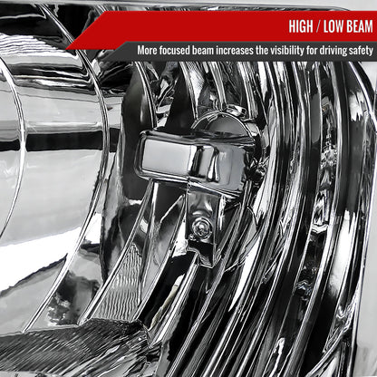 Spec-D 09-14 Ford F-150 OEM OEM Style Crystal Headlights Chrome
