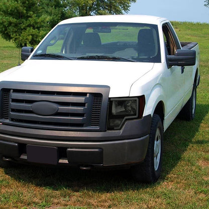 Spec-D 09-14 Ford F-150 Headlights OEM Style Amber Black/Smoked