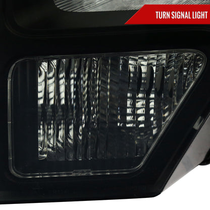 Spec-D 09-14 Ford F-150 Headlights OEM Style Black/Smoked Lens