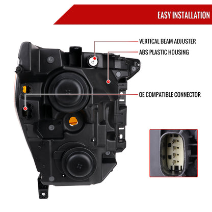 Spec-D 21-23 Ford F-150 Driver Replacement Headlight OEM Style Chrome