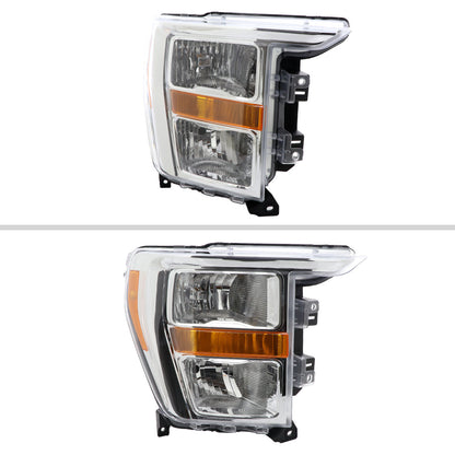 Spec-D 21-23 Ford F-150 Passenger Replacement Headlight OEM Style Chrome