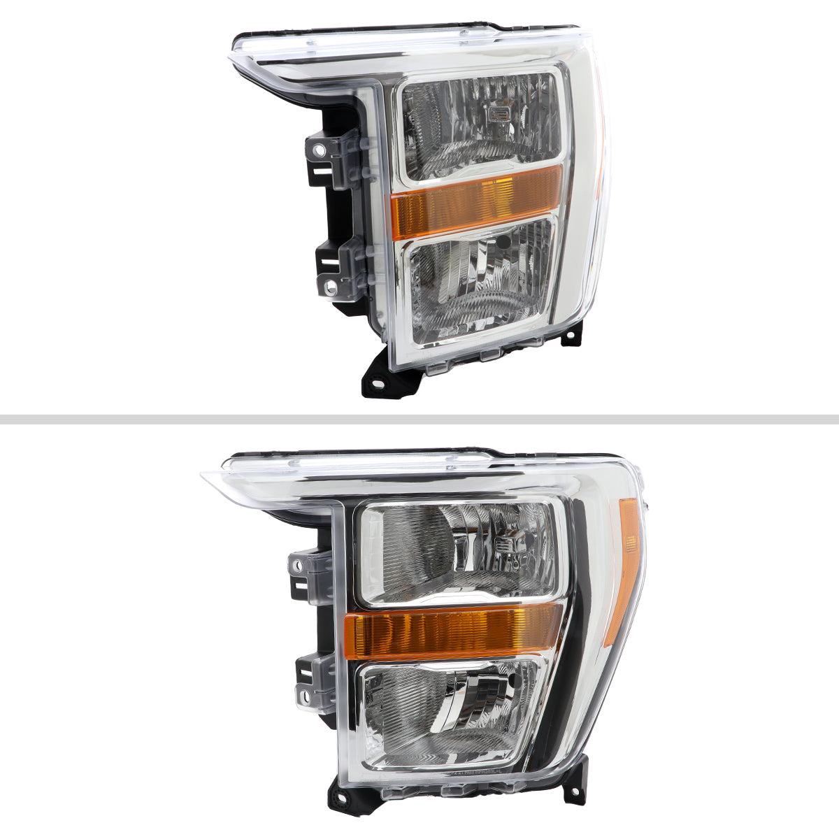 Spec-D 21-23 Ford F-150 Headlights OEM Style Chrome Halogen.