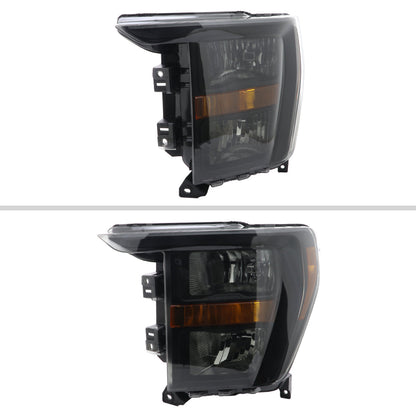 Spec-D 21-23 Ford F-150 Headlights OEM Style Black Smoked.