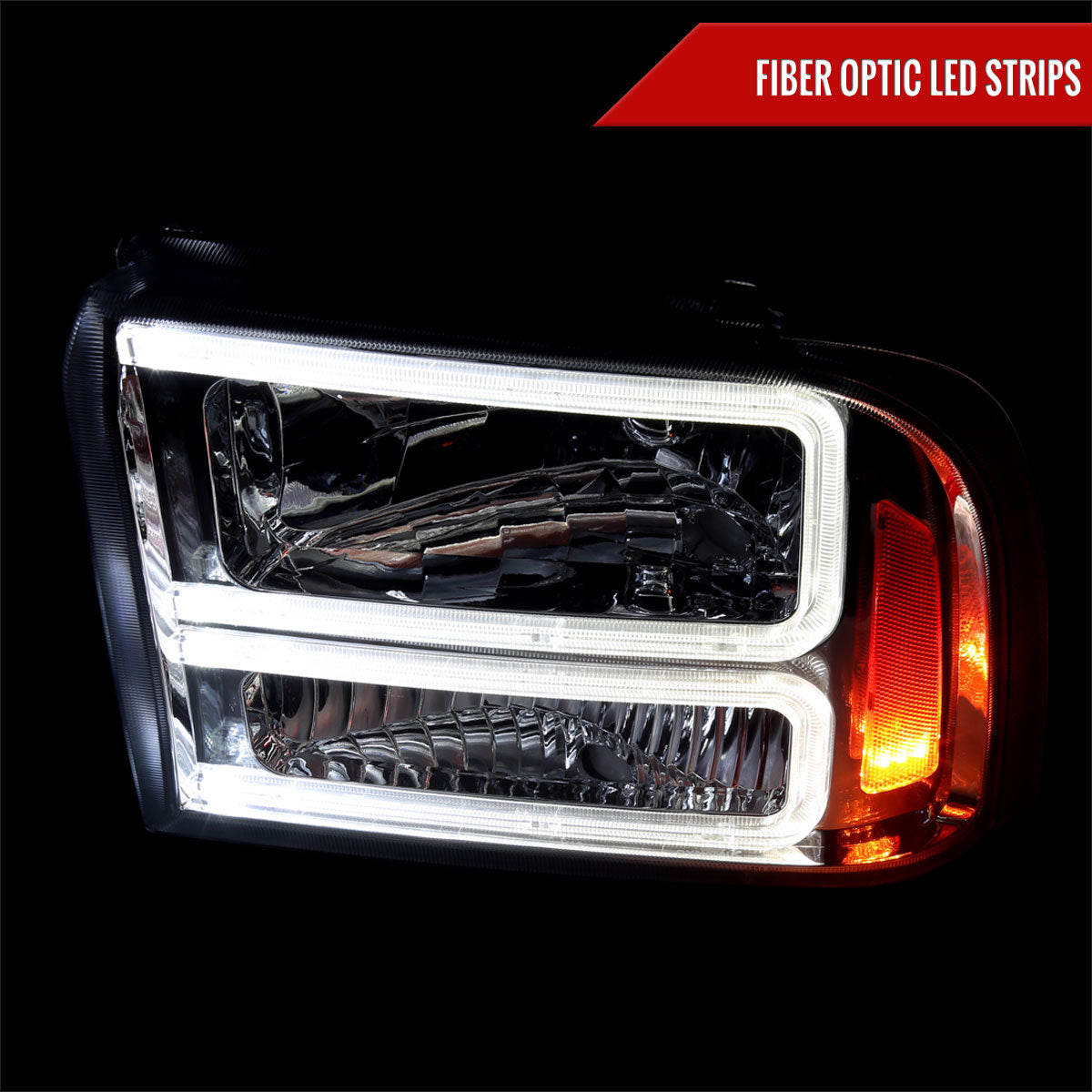 Spec-D 05-07 Ford F-250 F-350 Headlights Projector Chrome/Clear G3