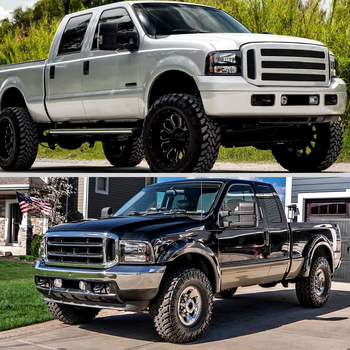 Spec-D 05-07 F250/F350/F450/F550/Excursion Headlights Matte Black