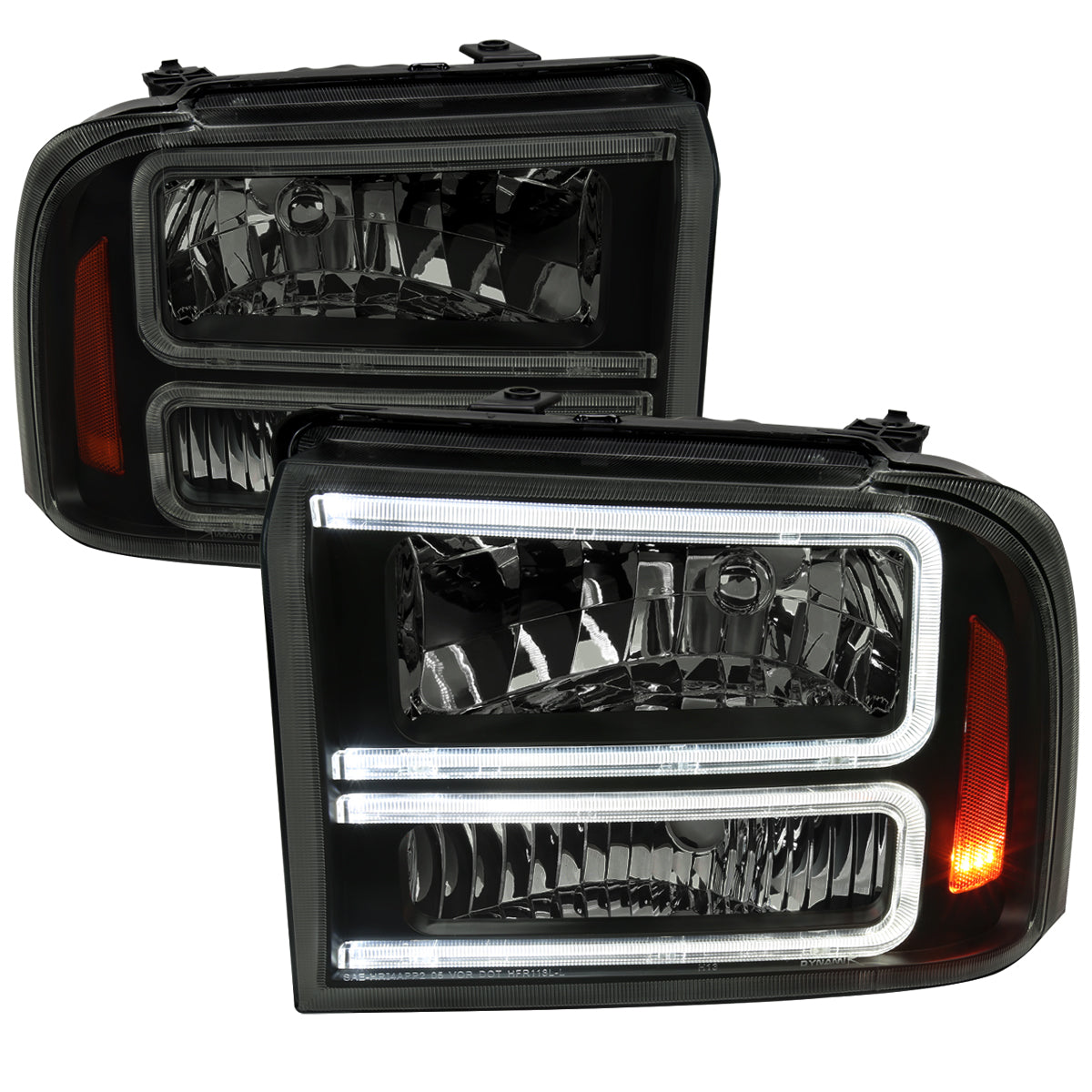 Spec-D 05-07 Ford F-250 F-350 Headlights Projector Smoked G3