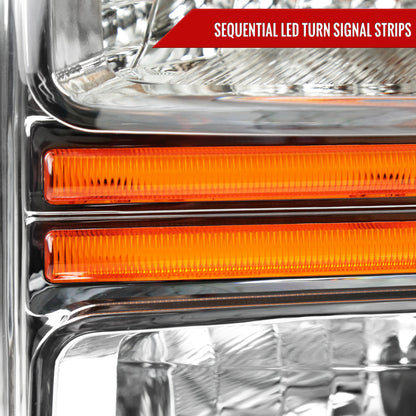 Spec-D 08-10 F250/F350/F450/F550 Super Duty SEQ OE Style Headlights