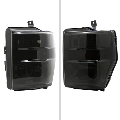 Spec-D 08-10 F-250/F-350/F-450 Super Duty OE Style /Smoked Headlights